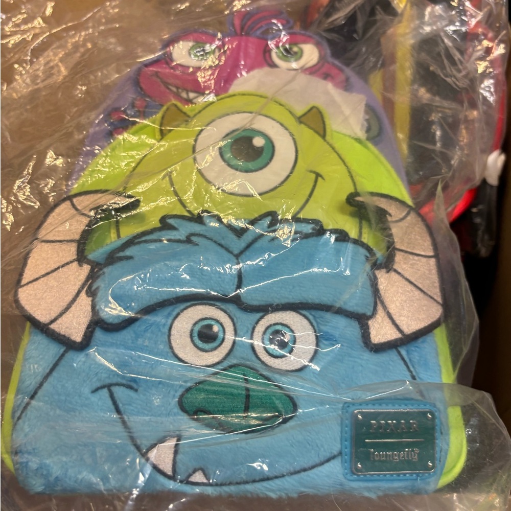 Monsters, Inc. Sulley, Mike, & Randall Triple Pocket Mini Backpack